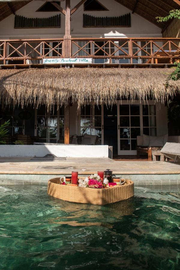 Serenity Luxurious Beachfront Villa & Spa With Private Infinity Pool, 8 Guests Gili Air Kültér fotó